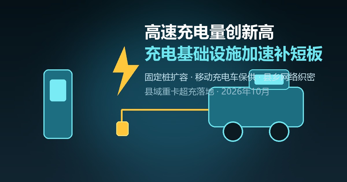 充电基础设施加速补短板